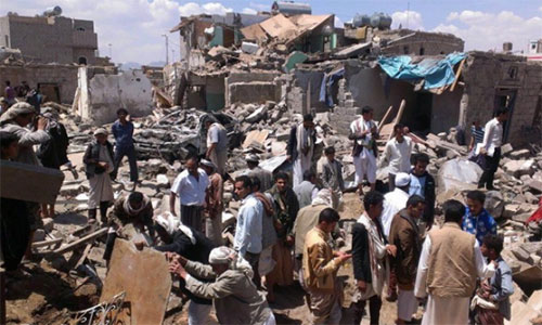 la coalición saudí bombardea una boda en Yemen La agresión saudí transforma una boda en un funeral, en Yemen